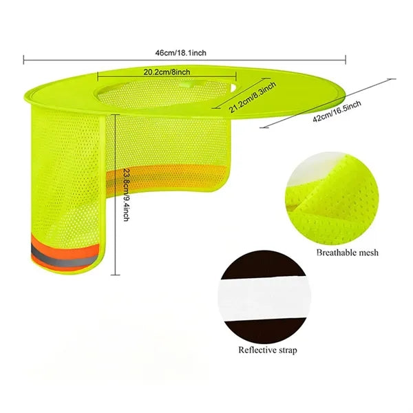 Reflective Folding Breathable Sunshade for Safety Helmet