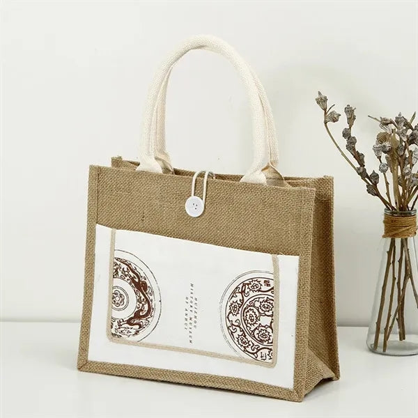 Jute Grocery Tote Bag