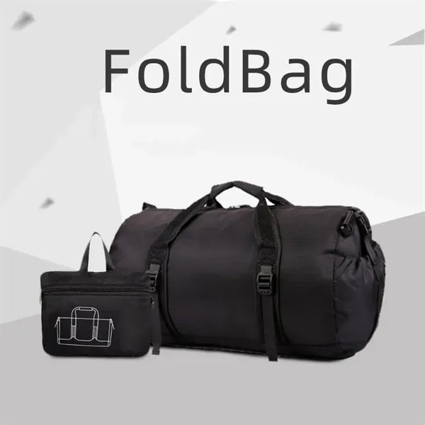 Cylindrical Duffel Bags Foldable Fitness Gym Tote Sport