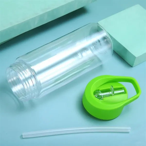 Multi-oz Clear Impact Water Bottle with Flip Straw