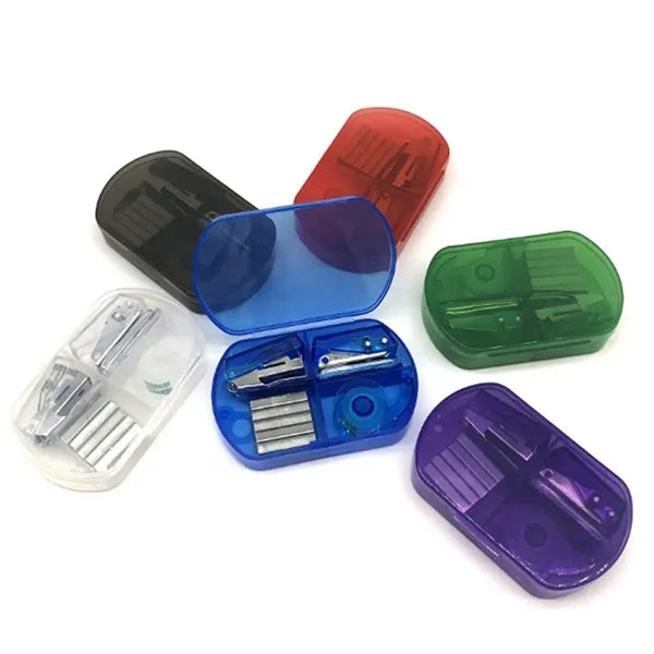 Basics Office Supplies Desk Accessories Kit Stapler Set Tape