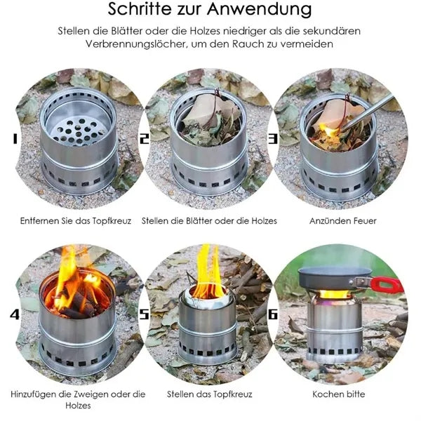 Portable Camping Stove Wood Mini