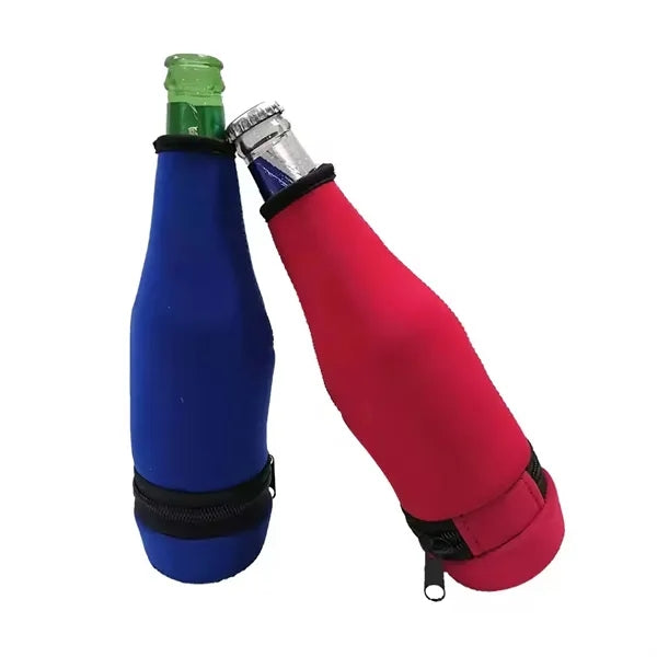 Zipper Bottom Beer Bottle Sleeves