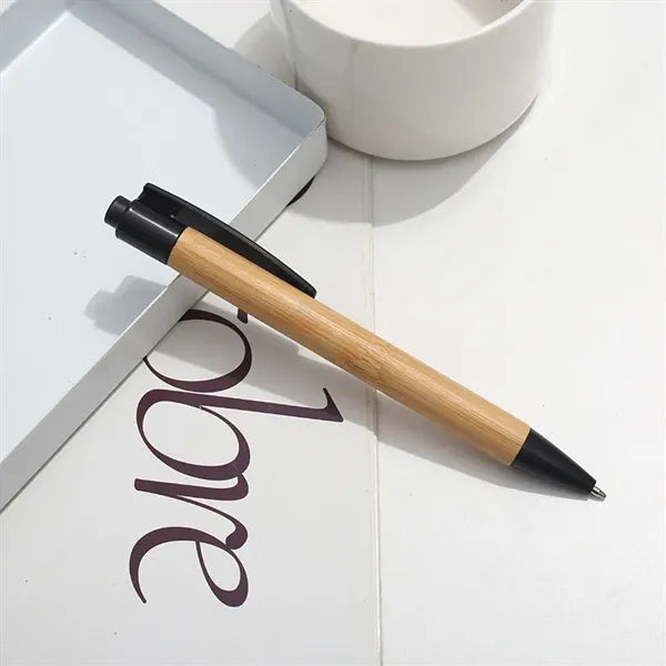 Eco-friendly ABS Bamboo Click Action Ballpoint Pen