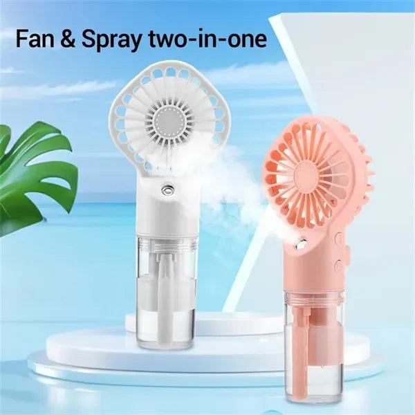 USB Rechargeable Personal Mist Fan With Power Charger