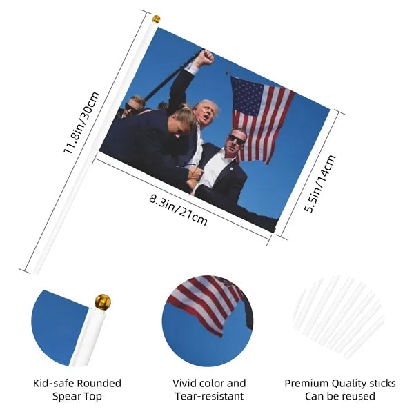 Pack of 10 Mini Flags Outdoor Decor Little Library Sign