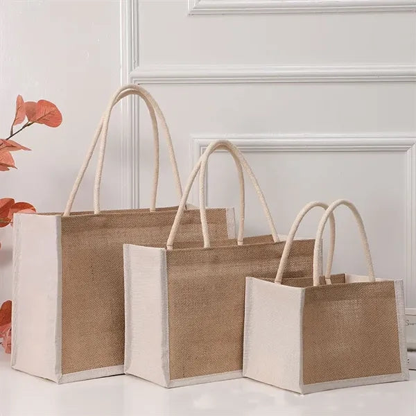 Recycled Jute ToteBag Large Burlap ShoppingBag