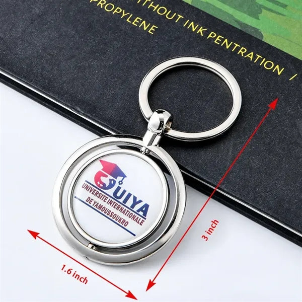 Double-sided school badge keychain