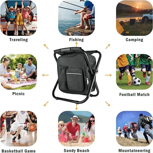 Folding Cooler Chair/Stool Backpack