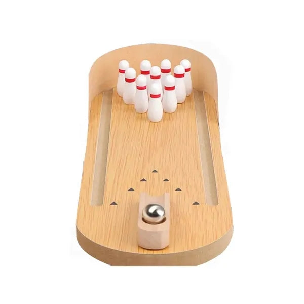 Desktop Wooden Bowling Game Set