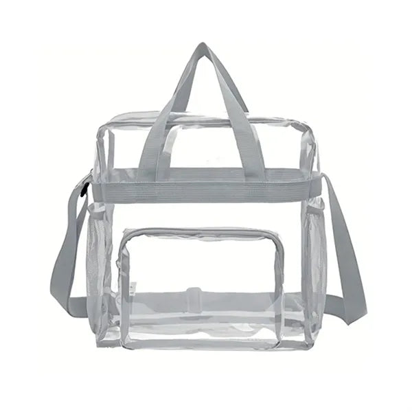 Clear PVC Crossbody Tote Bag - Waterproof