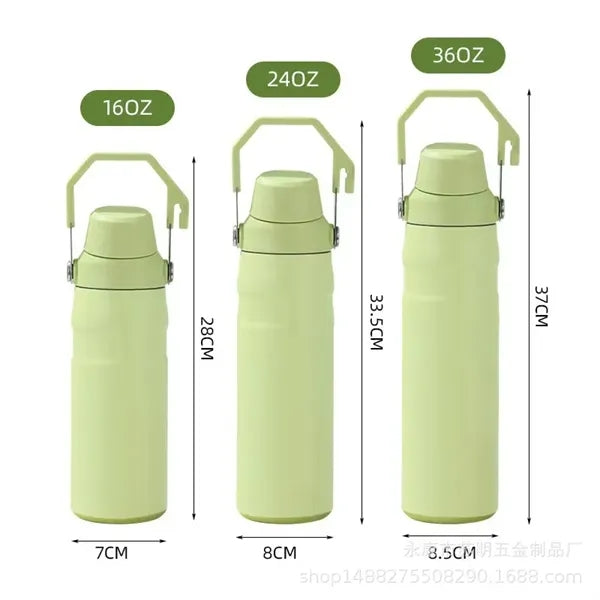 24oz Vacuum Stainless Steel Crooked Mouth Water Bottle