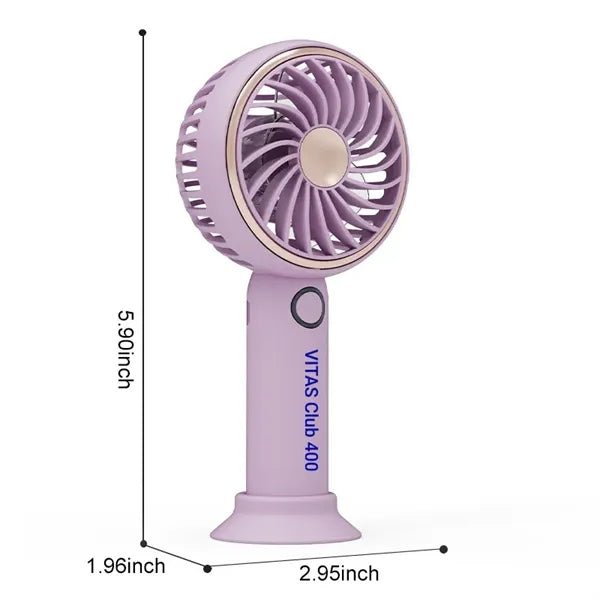 Simple fresh LED and Handheld USB rechargeable Fan