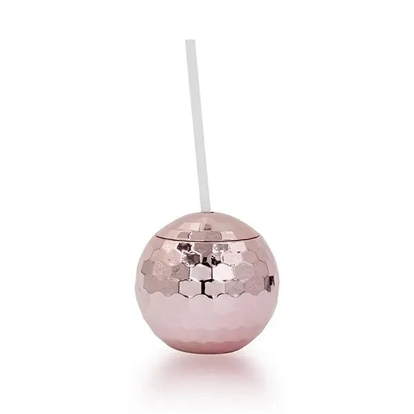 Disco Ball Tumbler wIth Straw