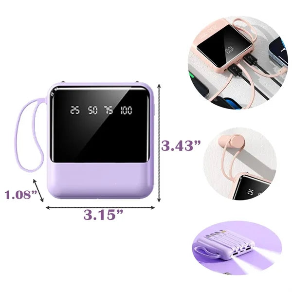 Square Portable Ccustomizable Power Bank