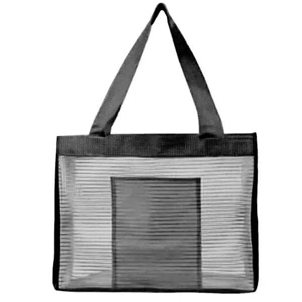 Sheer Striped Tote Bag
