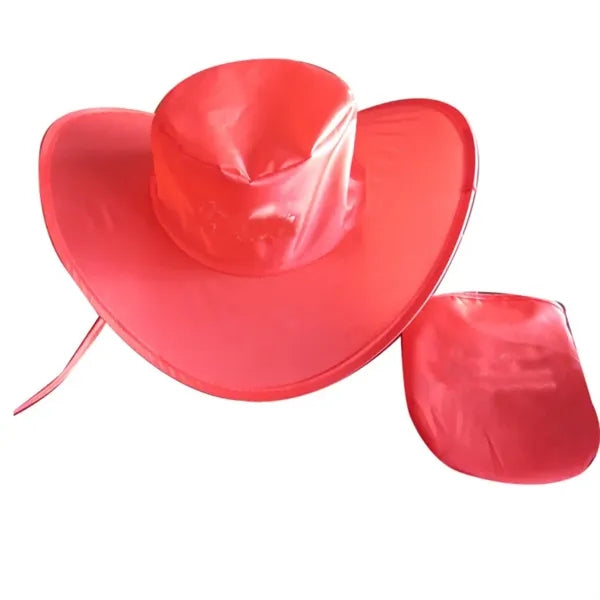 Polyester Foldable Cowboy Hat In Pouch