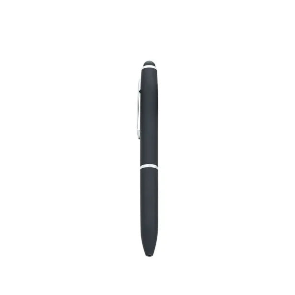 Metal commercial ballpoint pen, Stylus Tip, Soft Touch Click