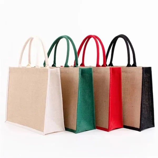 Natural Burlap Tote Bag