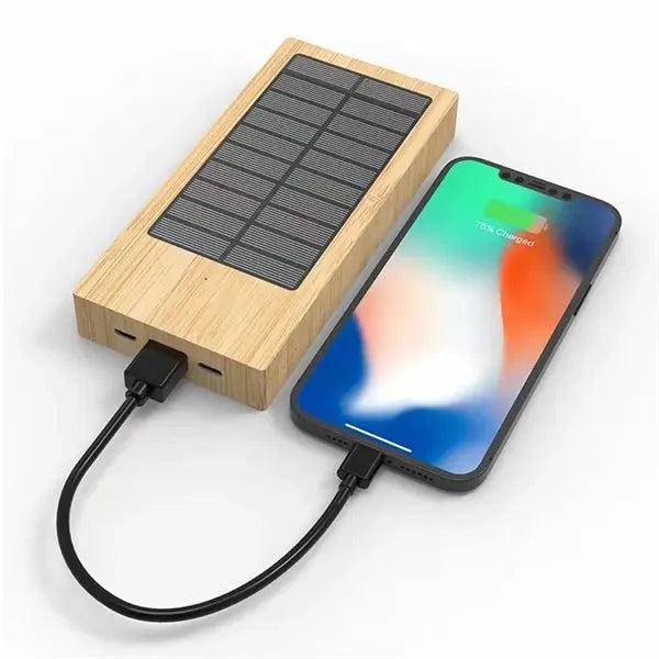 Bamboo Solar Power Bank 10,000 mAh
