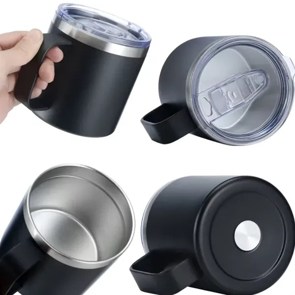 Stainless Steel Insulated Coffee Mug with Handle and Lid