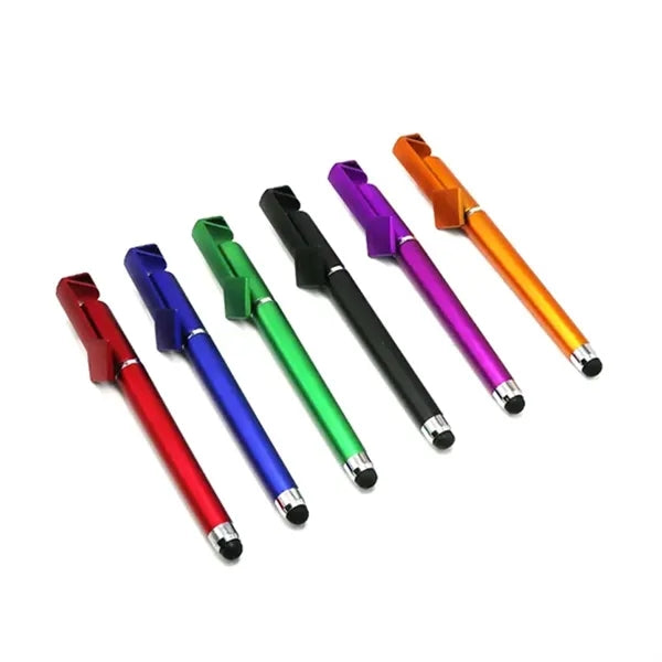 3-in-1 ABS QR Code Stylus Ballpoint Pen w/Phone Stand