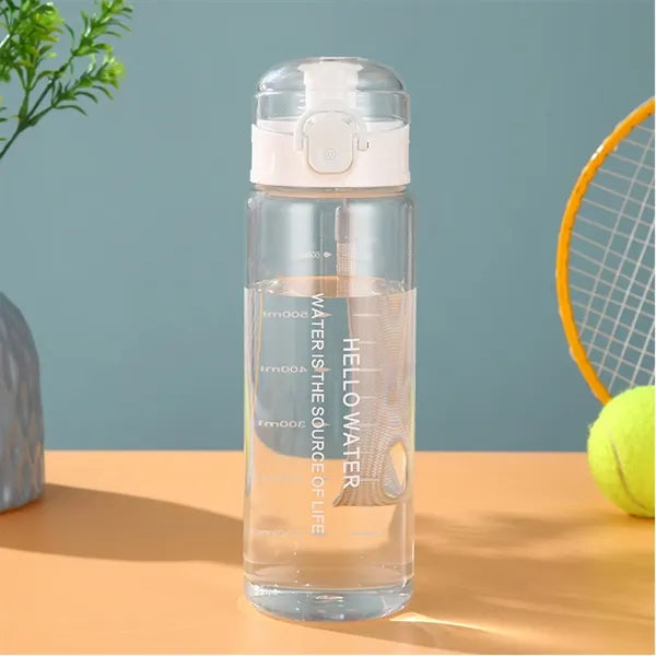 27Oz BPA Free Clear Gym Water Bottle with Lip Travel Cups
