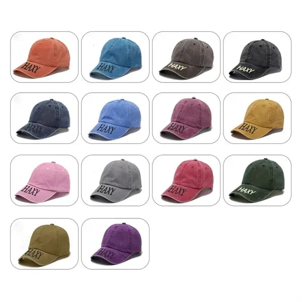Vintage Washed Cotton Baseball Hat