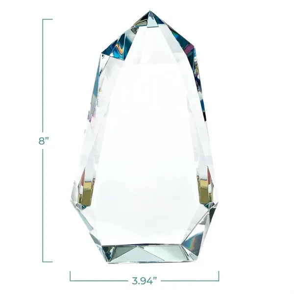 Engraved Luminary Prism Crystal Trophy