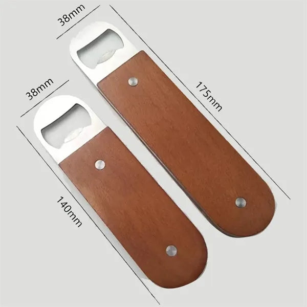 Flat Comfortable Wood Stainless Bottle Openers