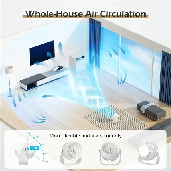 4 Speed and Timing Adjustable Tilt Air Circulator Fan