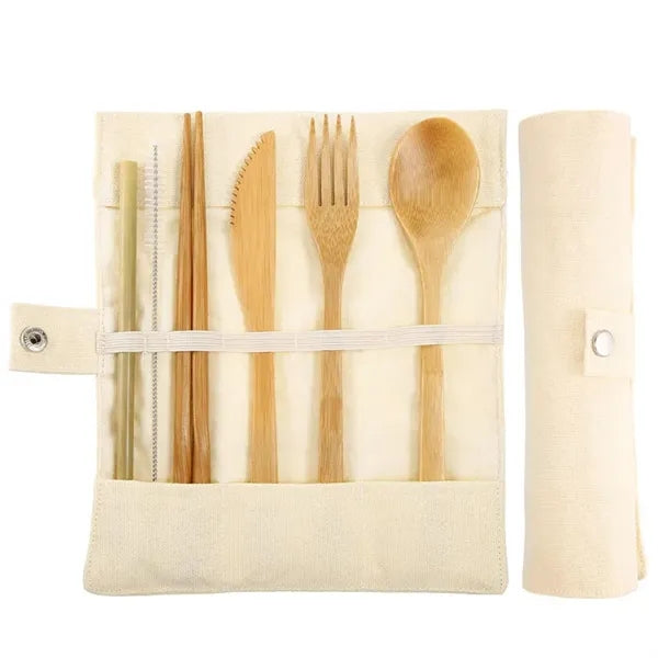 6-Piece Bamboo Cutlery Set