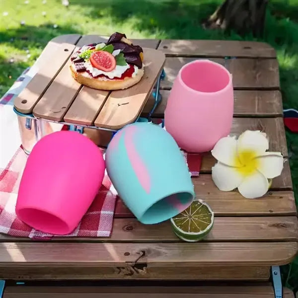 Portable Foldable Silicone Drinking Cup, Wine Glasses