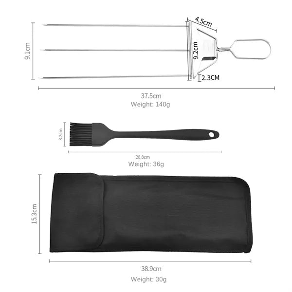 Stainless Steel Semi-Automatic BBQ Fork