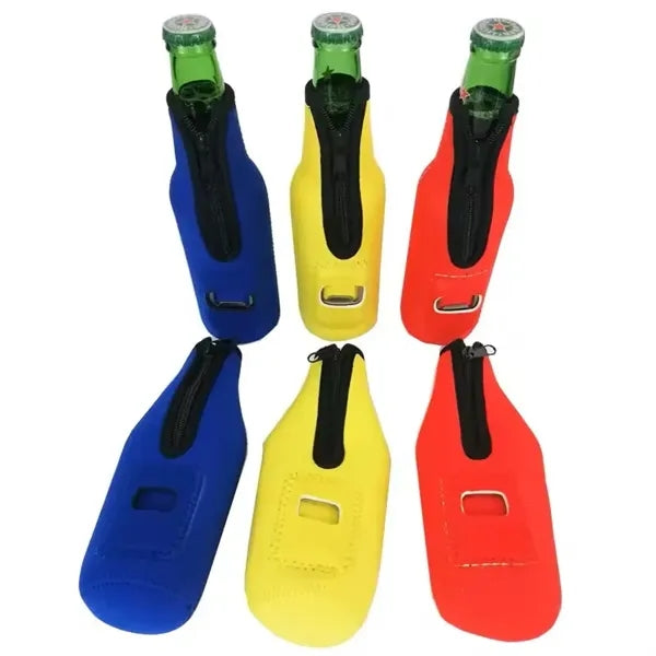 Neoprene Beer Cooler Sleeves with Bottle Opener