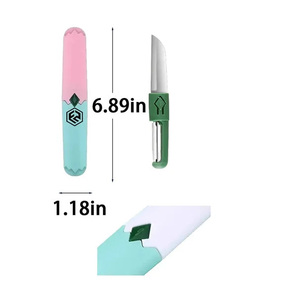 Versatile Portable 2-in-1 Fruit Paring Knife
