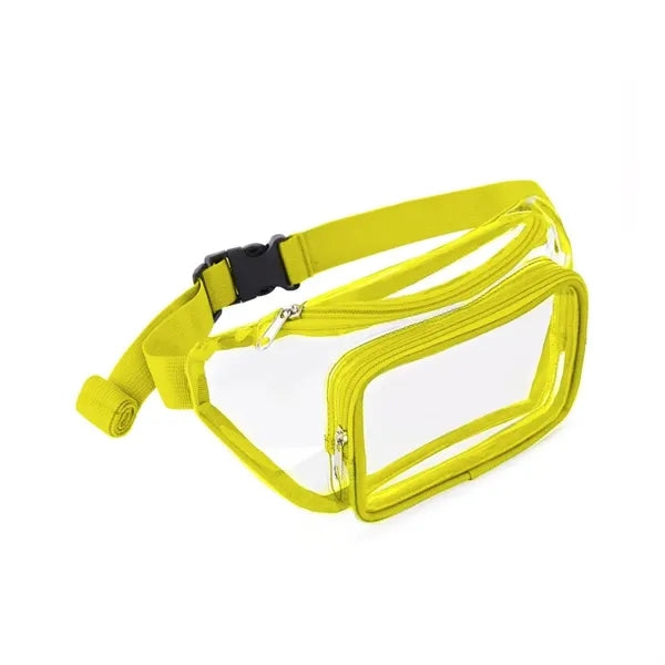 Clear Fanny Packs With Two Zipper Pockets