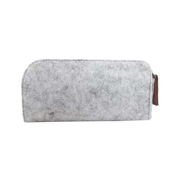Flat Style Felt Pencil Pouch Bag With Zipper
