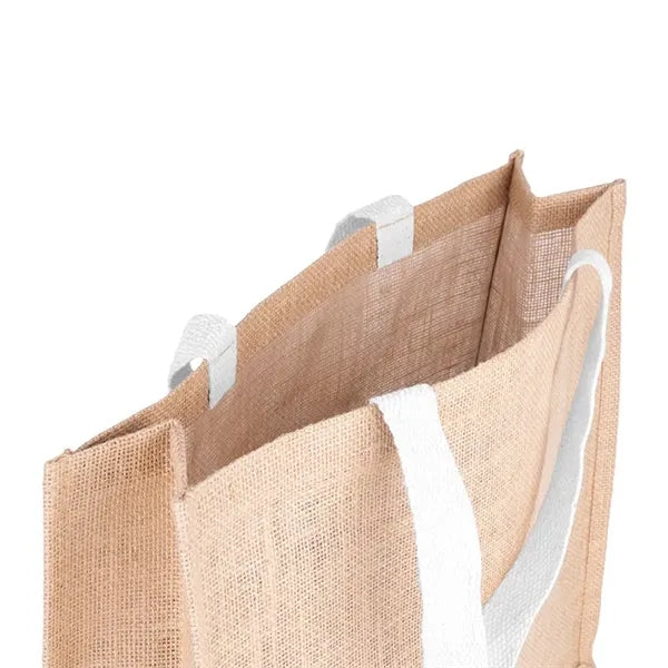 10oz. Jute Tote Bag with Cotton Webbing Handle