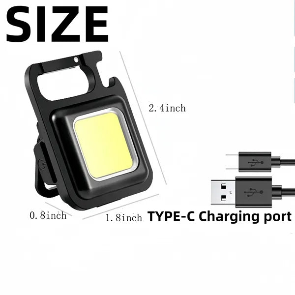 Cob Pocket Multifunctional Mini LED Flashlight Keychain With