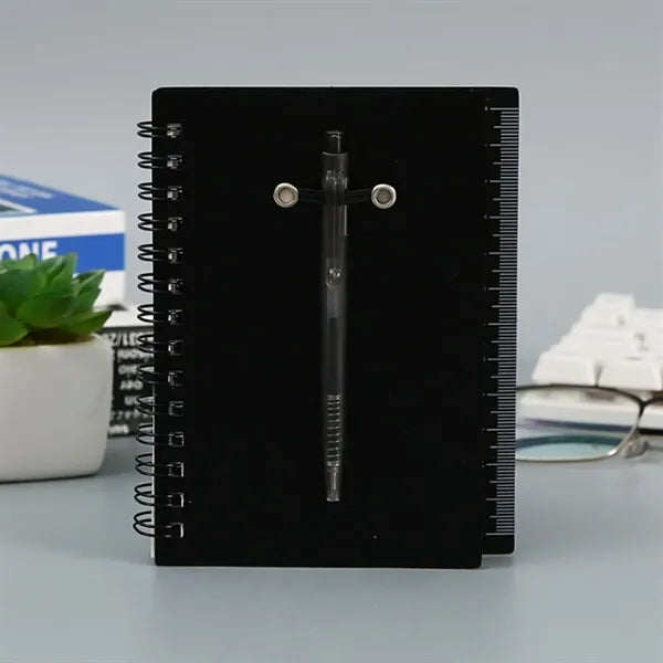 Translucent Spiral Bound Jotter note pad sticky with Pen