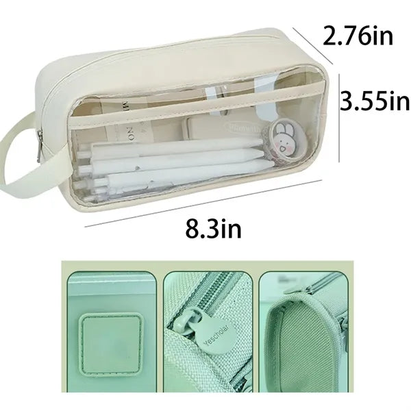 Transparent Large Capacity Visible Pencil Case
