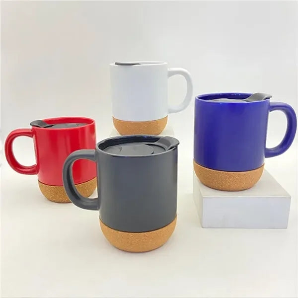 12 oz. Cork Base Ceramic mug