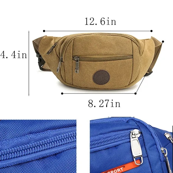 Outdoor Sports Canvas Men's Waist Bag