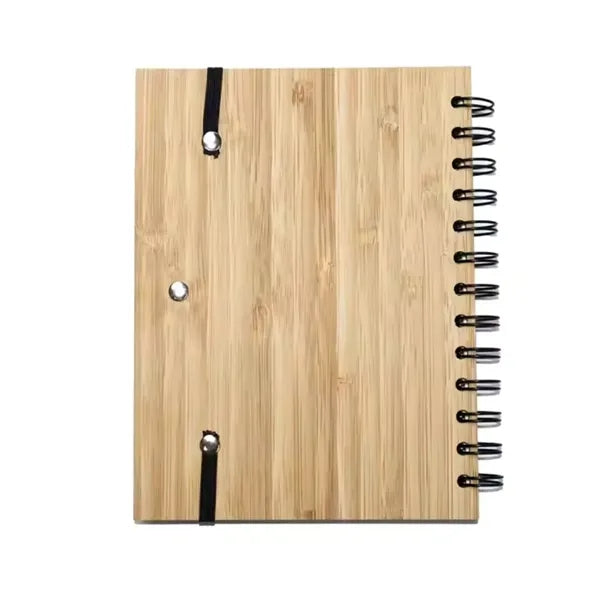 A5 Eco-Friendly Natural Bamboo Hardcover Notebooks with Pen