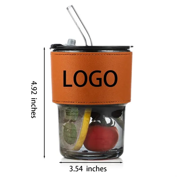 16 OZ Bamboo Shaped Glass Straw Cup