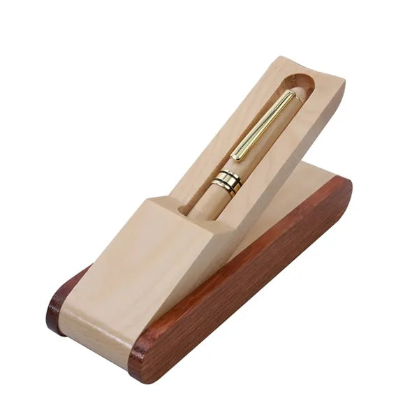 Engraved Natural Wooden Ballpoint Pen with Gift Box