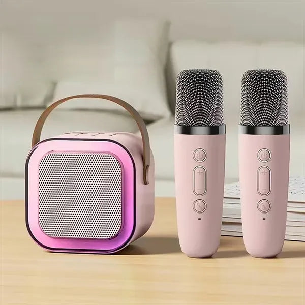 Premium LED Karaoke Machine with Two Wireless Mircophone