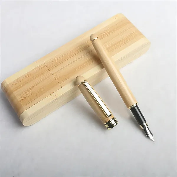 Bamboo Pen Set With Fine Nib For Calligraphy