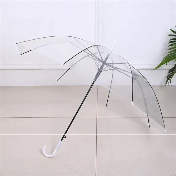 Transparent Umbrella Clear Plastic Rain Protection Travel